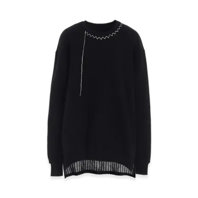 Y's Frenchterry Hand Stitch Sweatshirt "Black"
