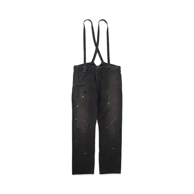 visvim TRAVAILLER BRACES PANTS DMGD "Black"