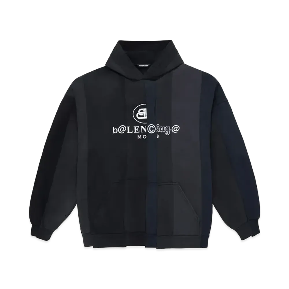 Balenciaga Cut-Up Long Sleeve Hoodie "Black"