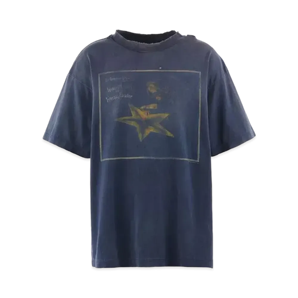 SAINT Mxxxxxx x Cactus Plant Flea Market SS Tee Star "Navy"