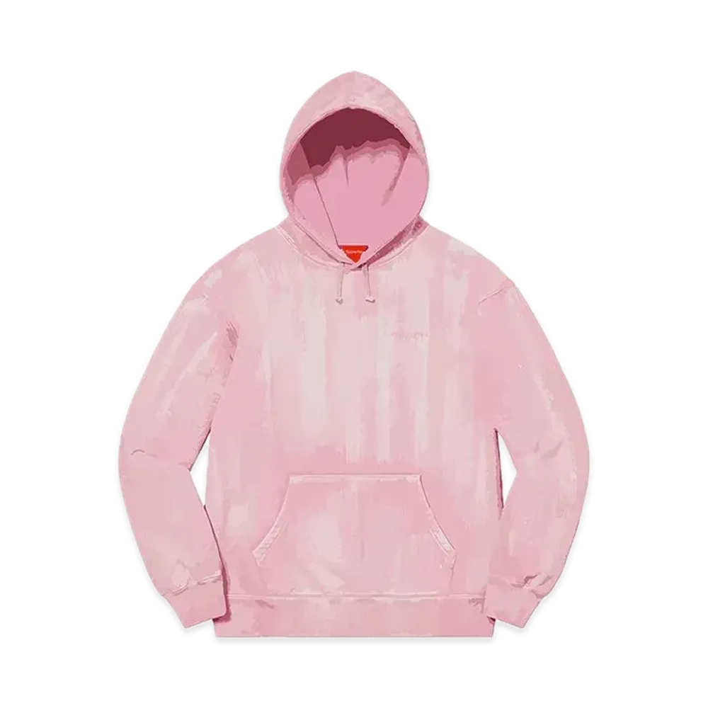 Supreme Brush Stroke Hooded Sweatshirt "Pink"