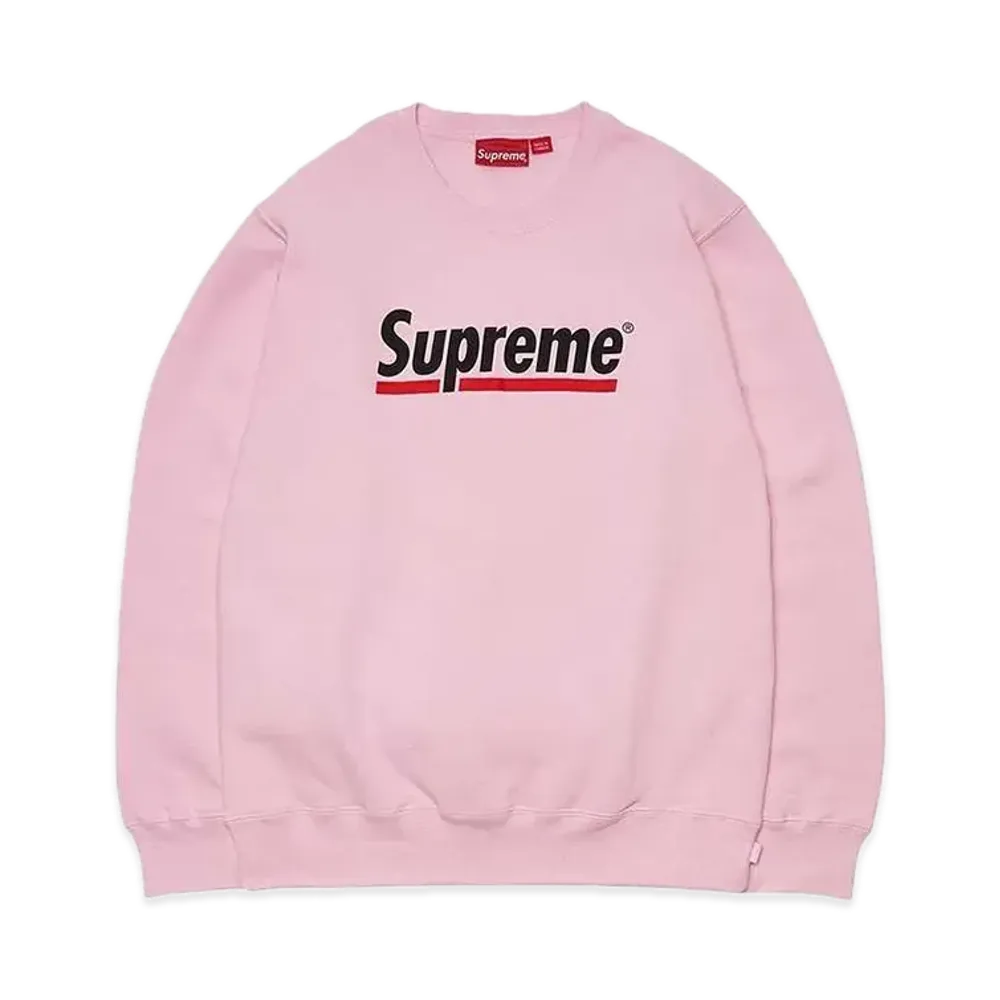 Supreme Underline Crewneck "Pink"