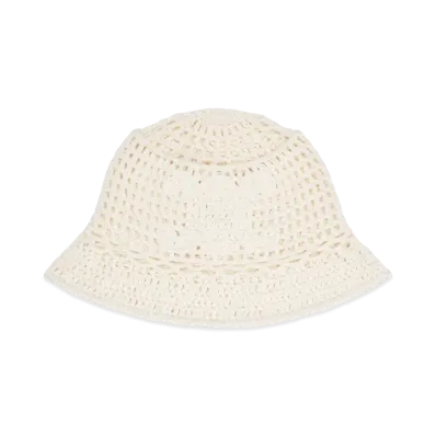 CELINE Triomphe Crochet Beanie "Off White"