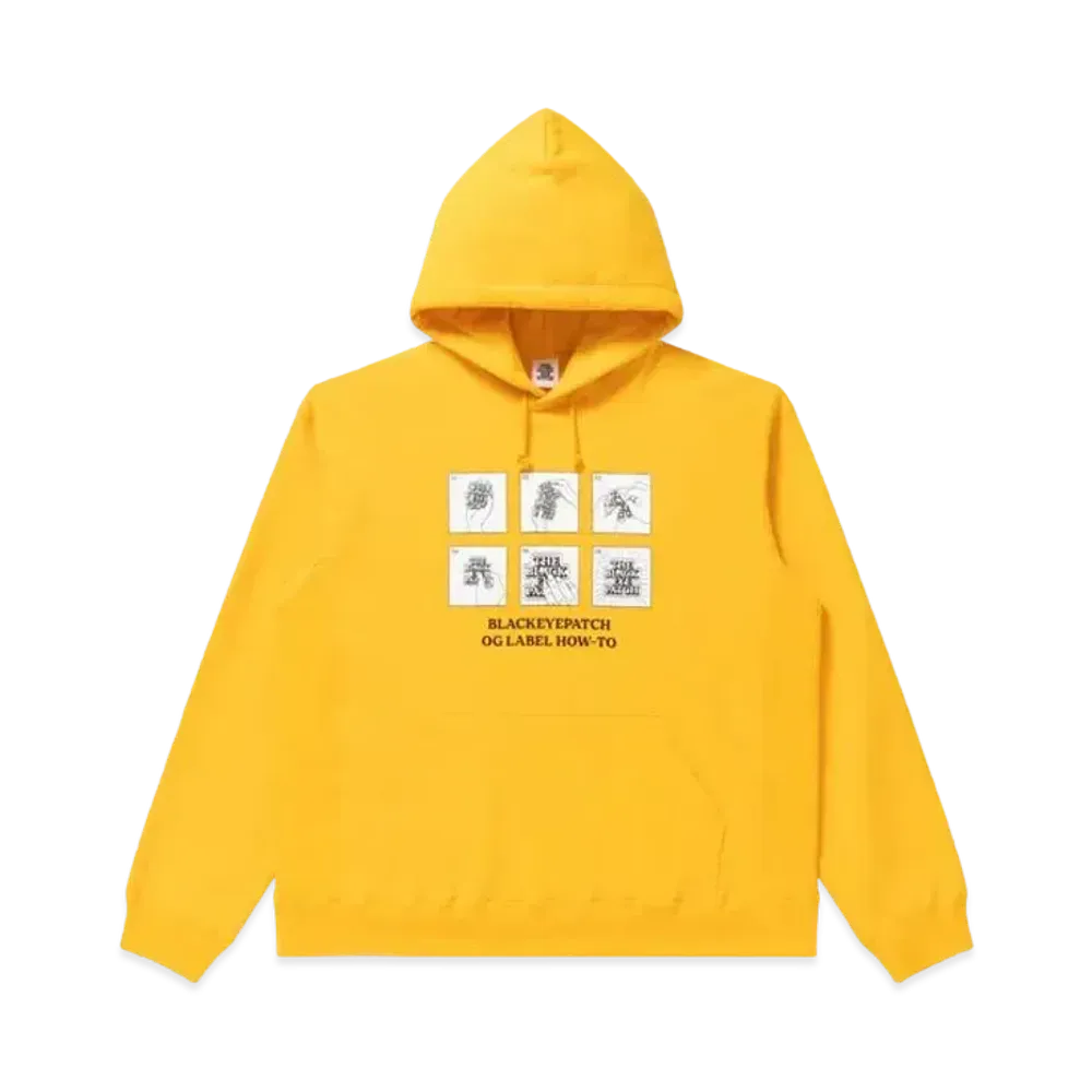 BlackEyePatch OG Label How-To Hoodie "Yellow”