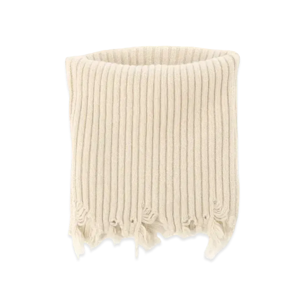 Yohji Yamamoto Y's SMOOTH LAMB CUT KNIT NECK WARMER "White"