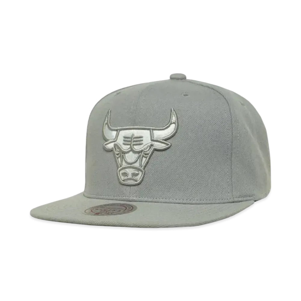Mitchell&Ness NBA EVERGREEN GREY WHITE SNAPBACK BULLS "GREY"