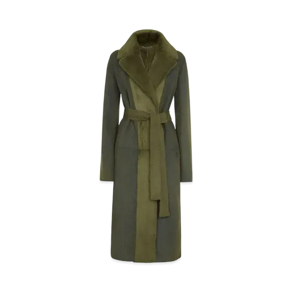 FENDI Women's Sheepskin Coat "Green"