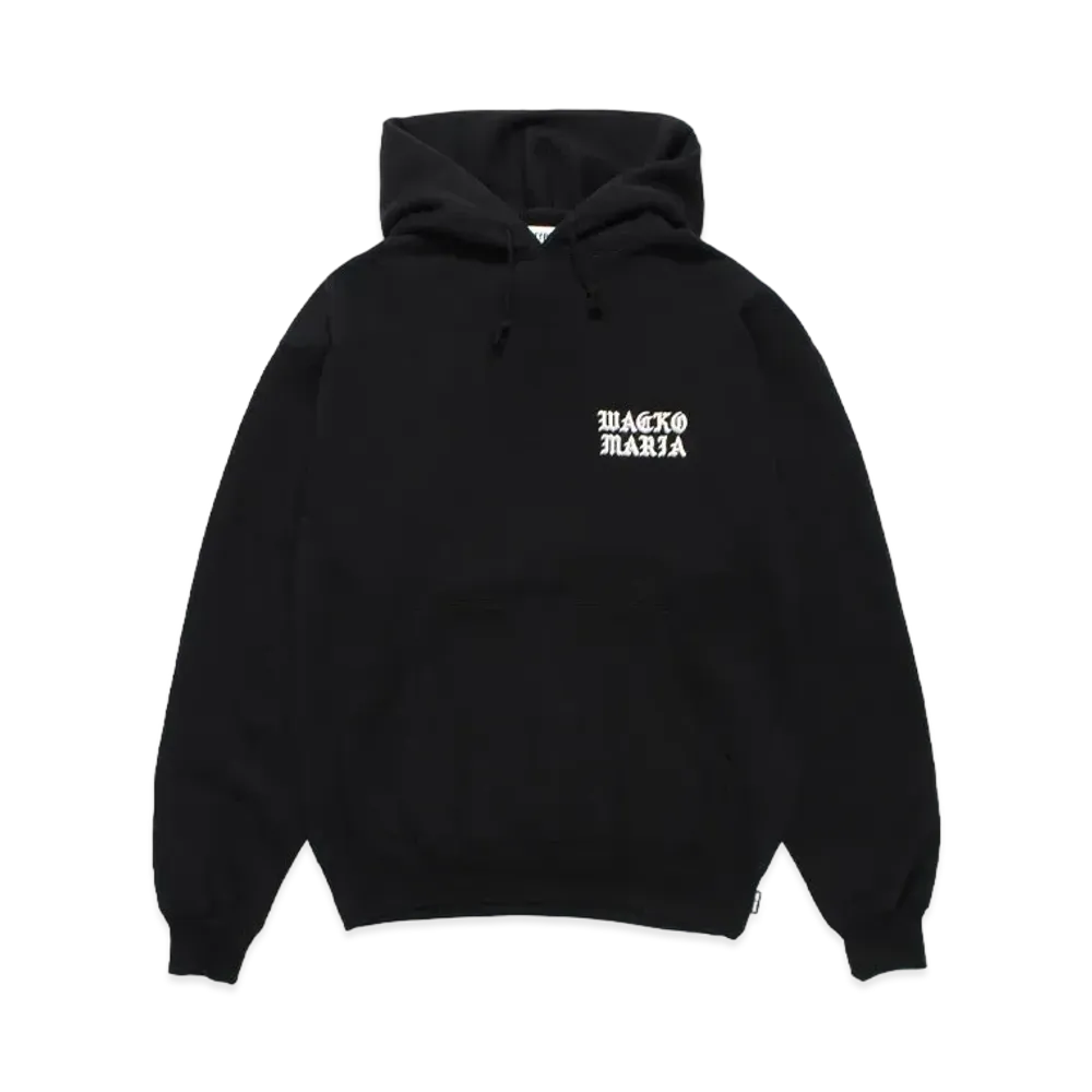 WACKO MARIA Middle Weight Hooded Sweat Shirt "Black"