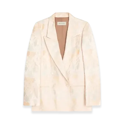 DRIES VAN NOTEN Women's Jacquard Blazer "Pink"
