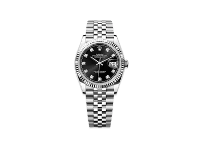 ROLEX Datejust 36 Oystersteel & White Gold "Black"