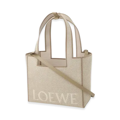 LOEWE Font Tote Medium Bag "Ecru"