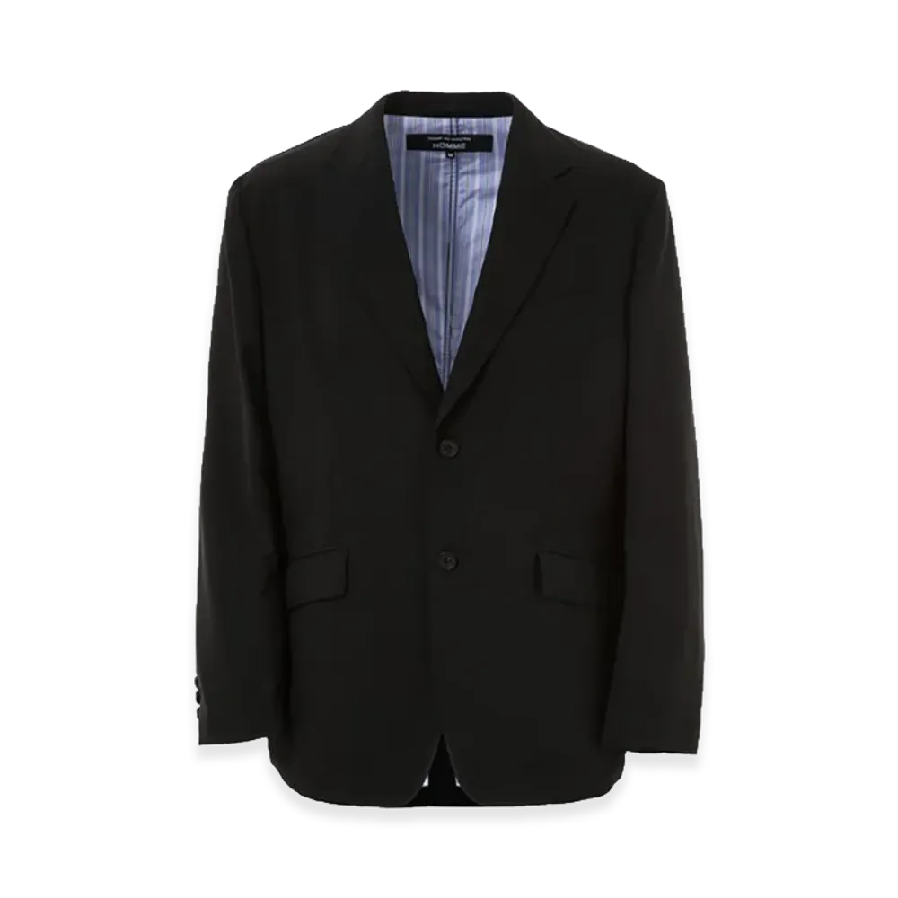 COMME des GARCONS HOMME Wool Poplin Classic Jacket "Black"