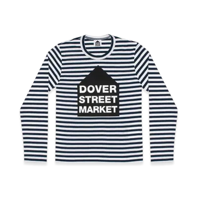 COMME des GARCONS x DSM DOVER STREET MARKET Exclusive Striped T-Shirt "Navy/White"