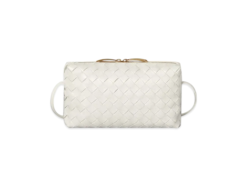Bottega Veneta Leather Crossbody Bag "White"