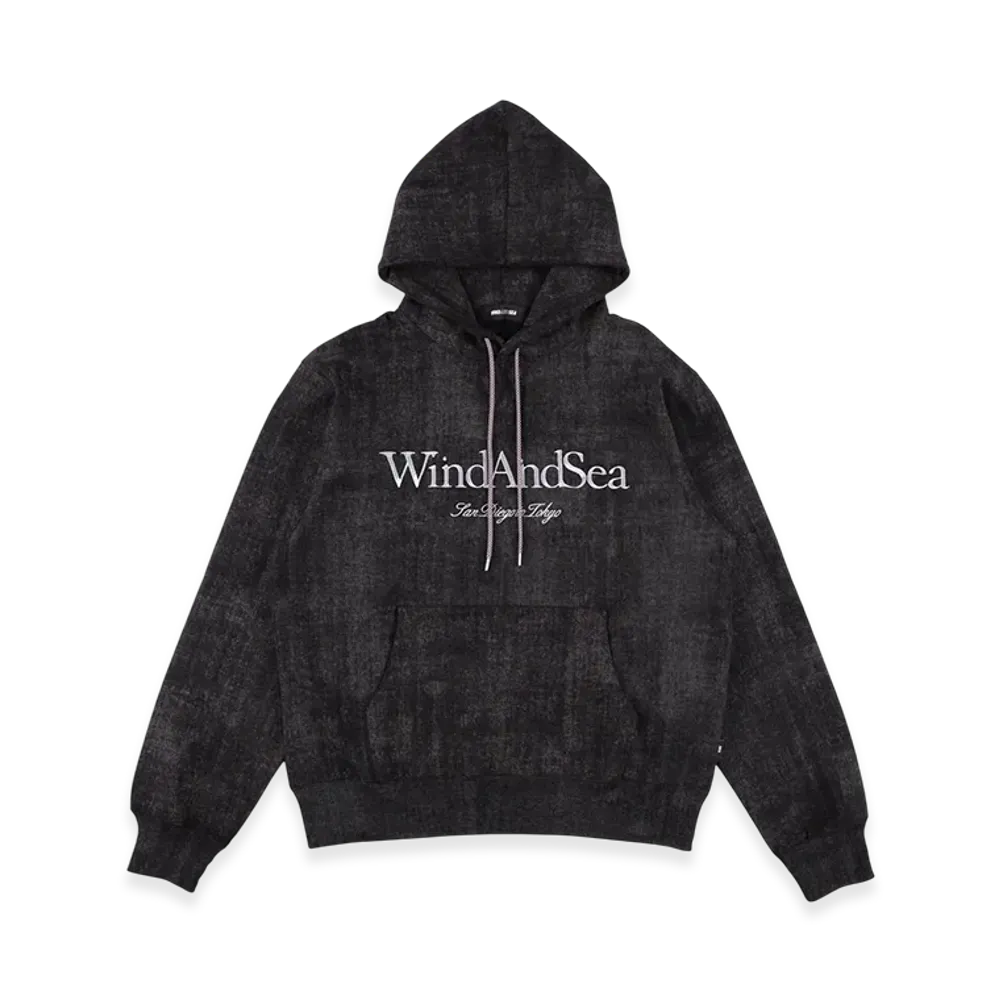 WIND AND SEA Draw Cord Hooded Sweatshirt "Black"
