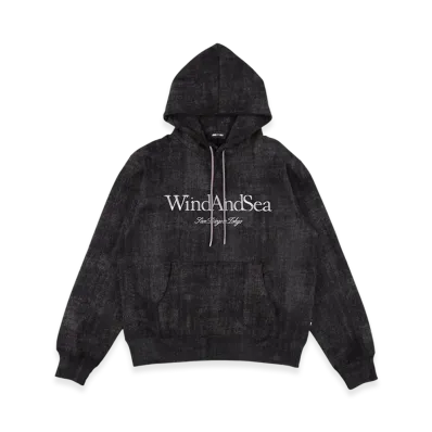 WIND AND SEA Draw Cord Hooded Sweatshirt "Black"