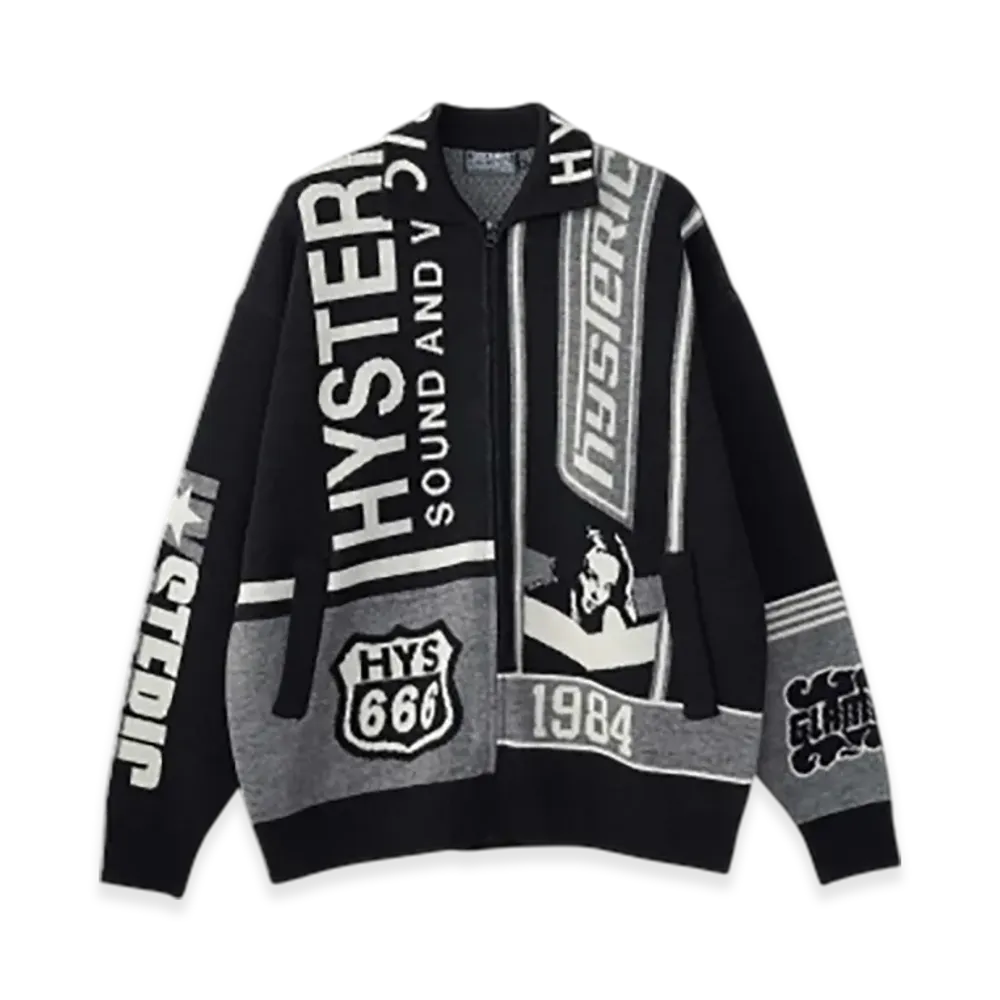 HYSTERIC GLAMOUR Sound And Vision Jacquard Jacket "Black"