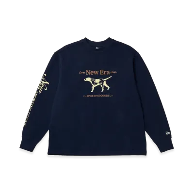 NEW ERA OUTDOOR x Takayuki Ohashi L/S Waffle T-Shirt Dog "Navy"