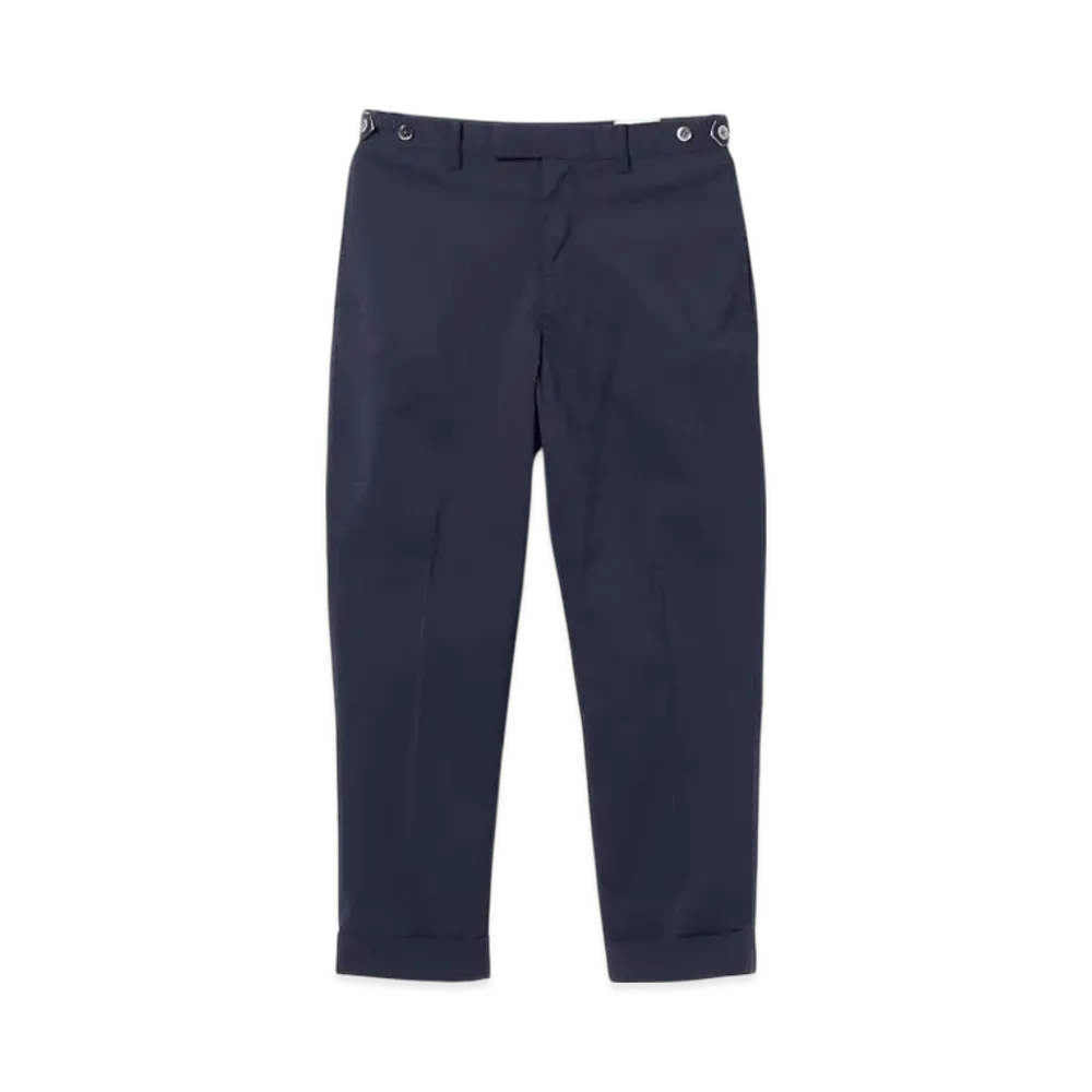 BEAMS IVY Trousers Ankle Cut COOLMAX Seersucker "NavySolid"