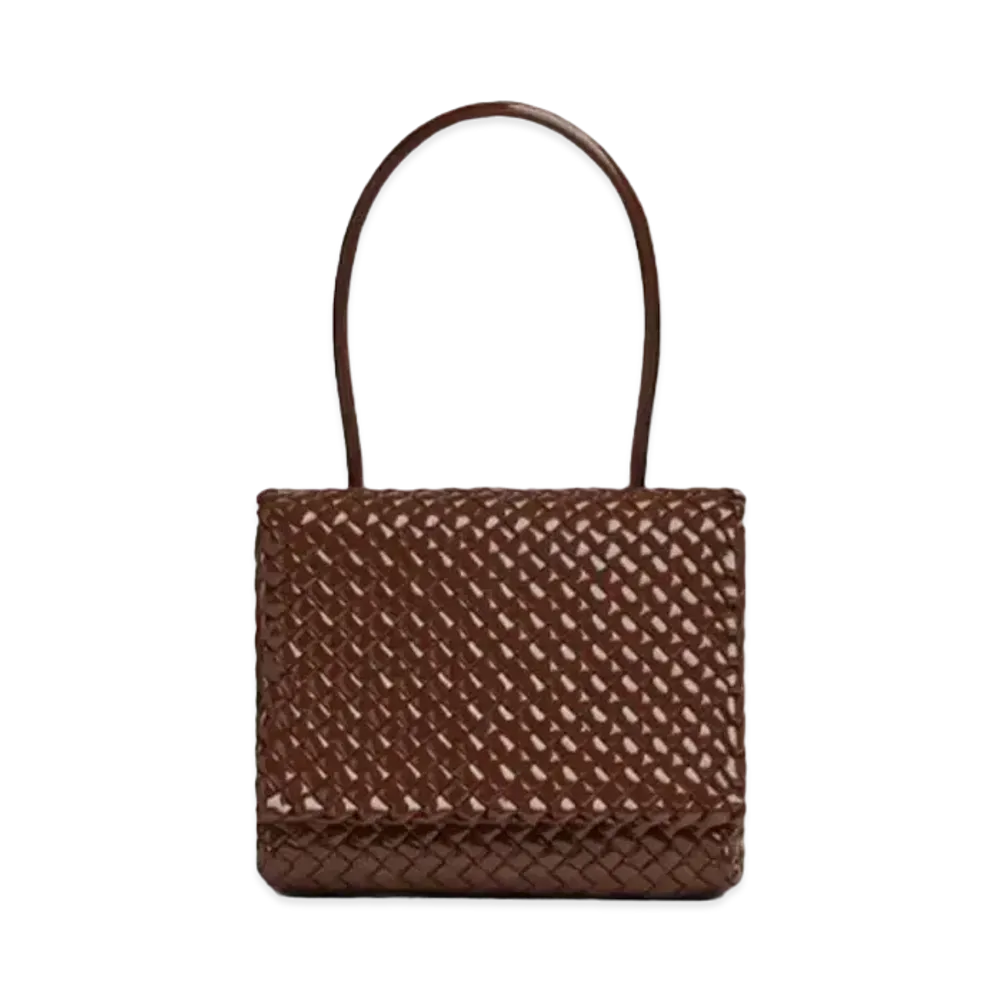 Bottega Veneta Patty Top Handle Bag "Deep Maroon"