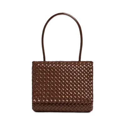 Bottega Veneta Patty Top Handle Bag "Deep Maroon"
