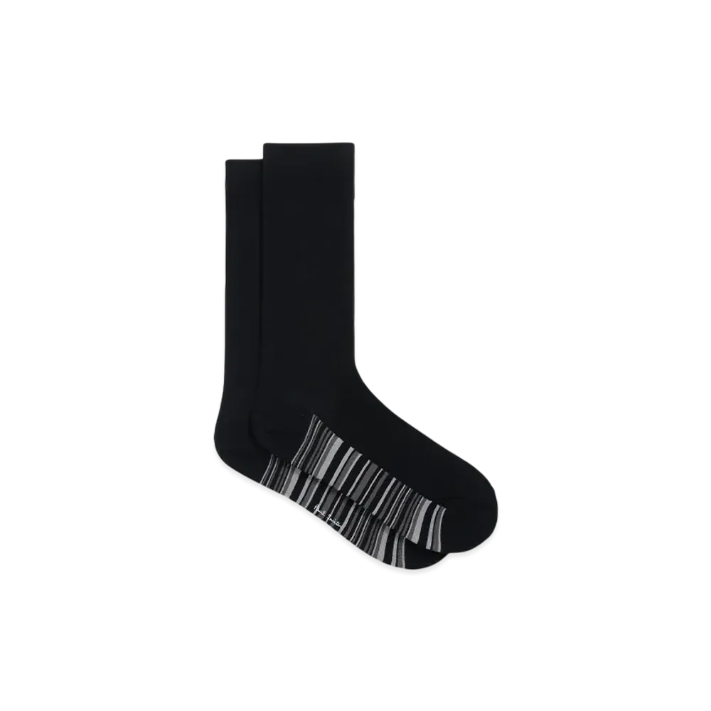 Paul Smith Tonal Stripe Socks "Black"