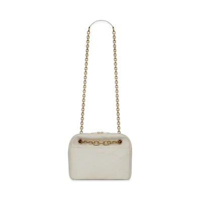 Saint Laurent Le Maillon Small Chain Bag In Quilted Lambskin "Vintage White"