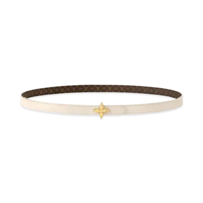 Louis Vuitton LV Mini Flowergram15mm Reversible Belt Monogram Canvas Monogram Flower "Quartz"