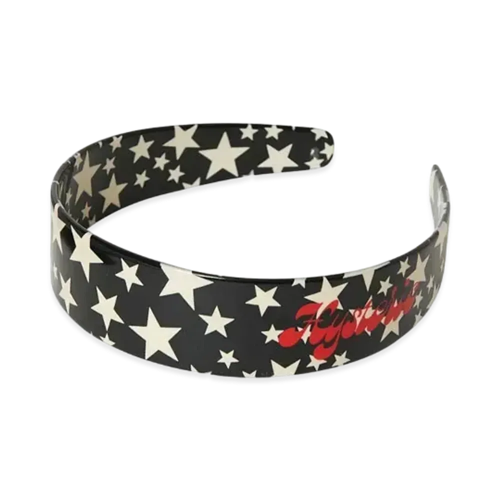 HYSTERIC GLAMOUR Classic Star Pattern Head Band "Black"