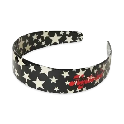 HYSTERIC GLAMOUR Classic Star Pattern Head Band "Black"
