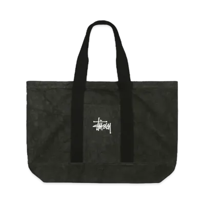 Stussy Canvas Extra Large Tote Bag "Washed Black" (FA24)