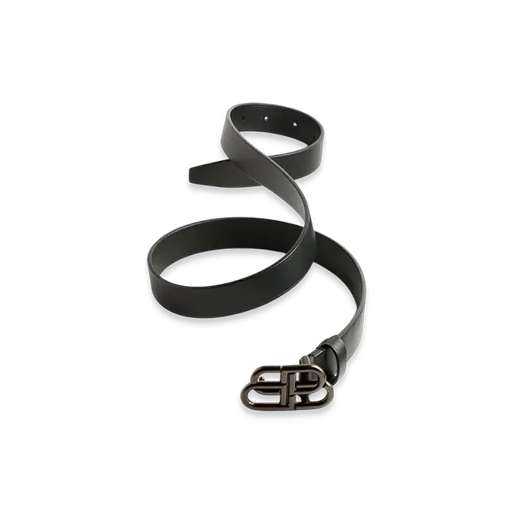 BALENCIAGA BB Thin Belt "Black"