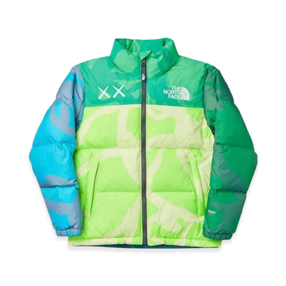 The North Face x Kaws 1996 Nuptse Jacket (Youth) "Safety Green"