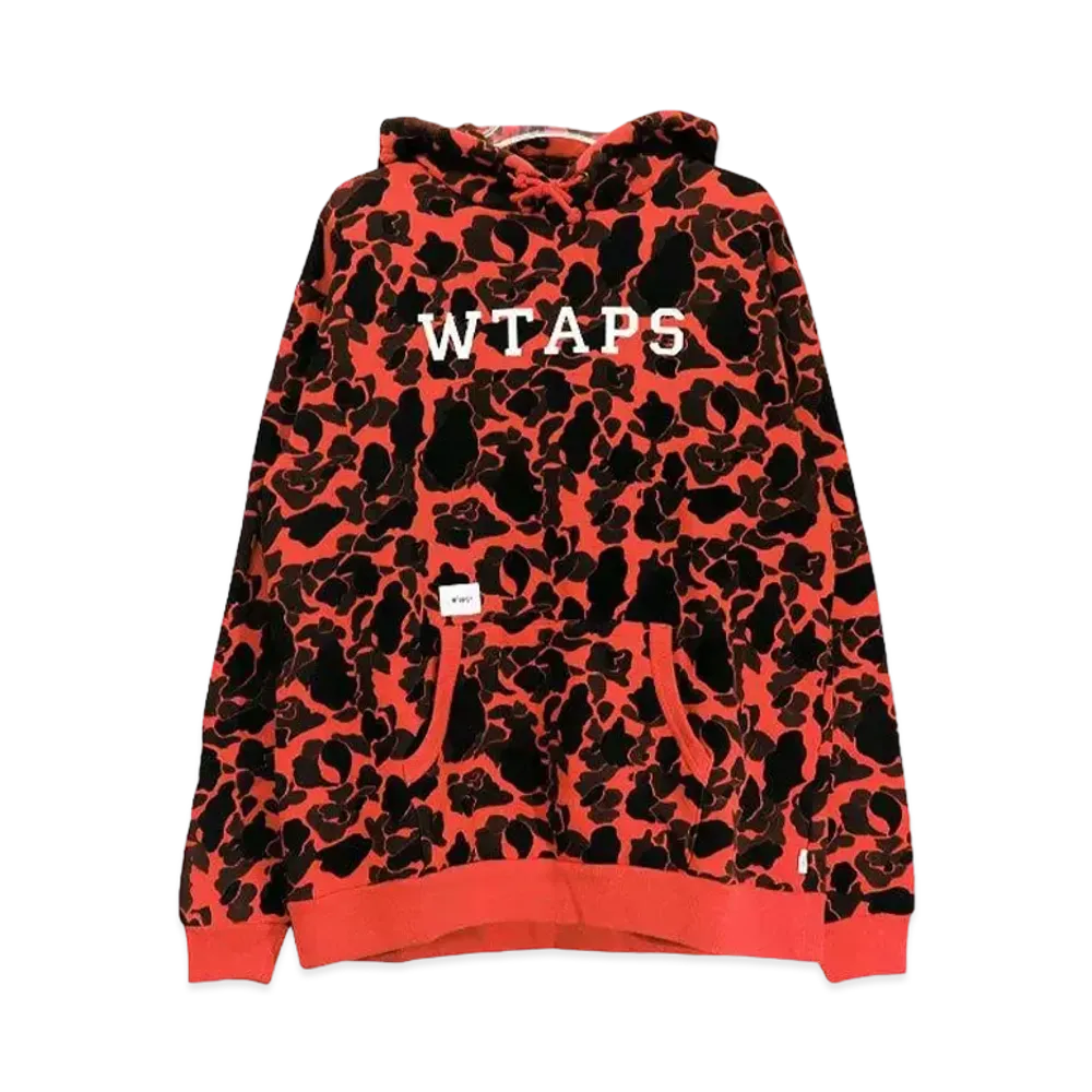 WTAPS 18AW Design Hooded College/Sweatshirt Cotton Camo "Orange"