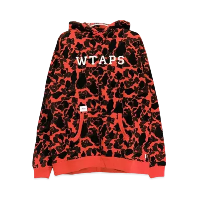 WTAPS 18AW Design Hooded College/Sweatshirt Cotton Camo "Orange"