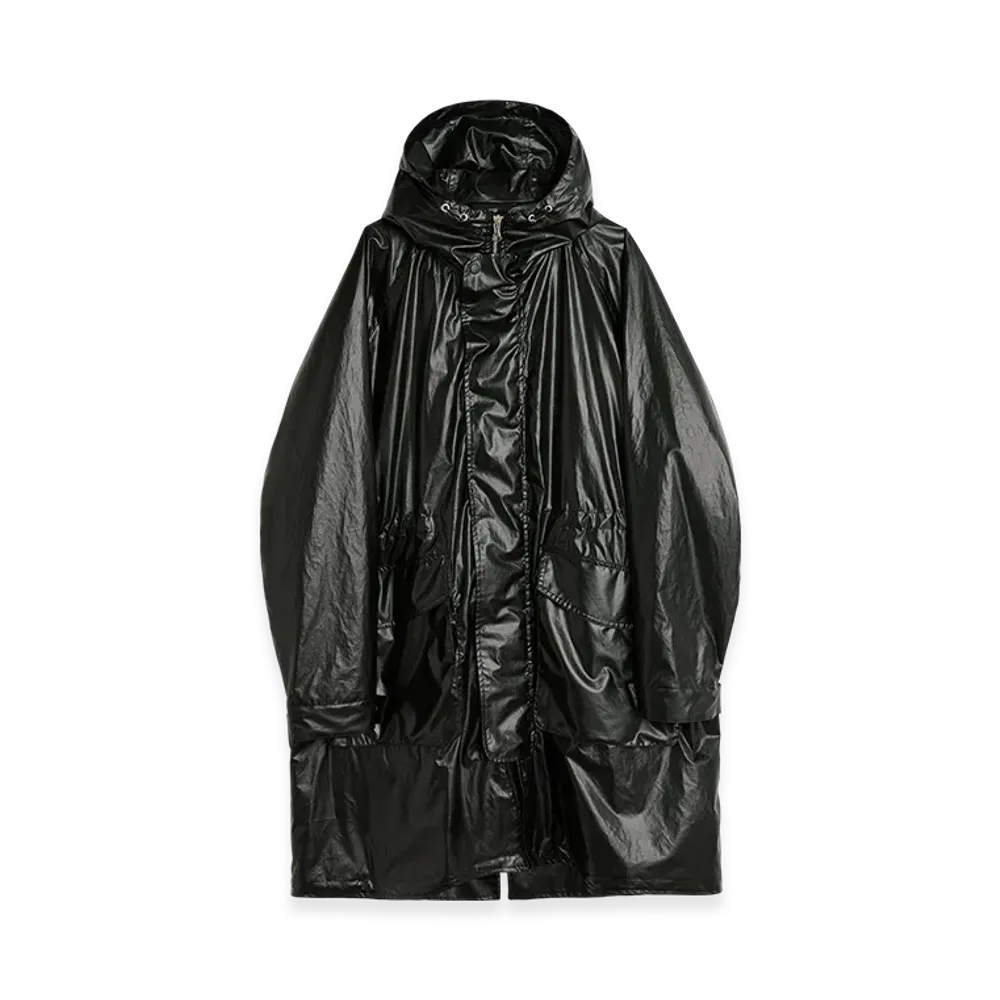OUR LEGACY Tempesta Parka "Black Rich Pleather Cotton"