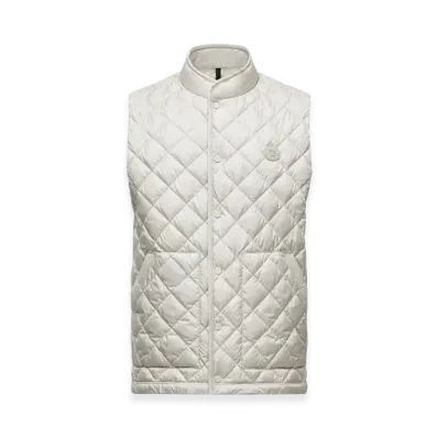 MONCLER Lycope Diamond-Quilted Down Gilet "Grey"