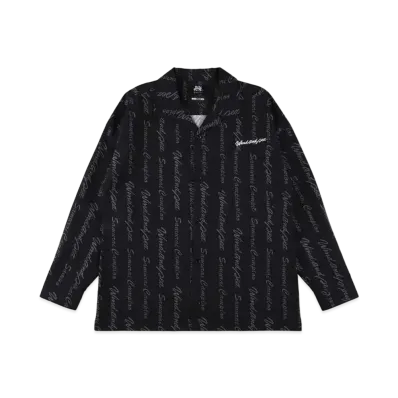 WIND AND SEA x SAMURAI CHAMPLOO (Patteen) Open Collar Shirt "Black"