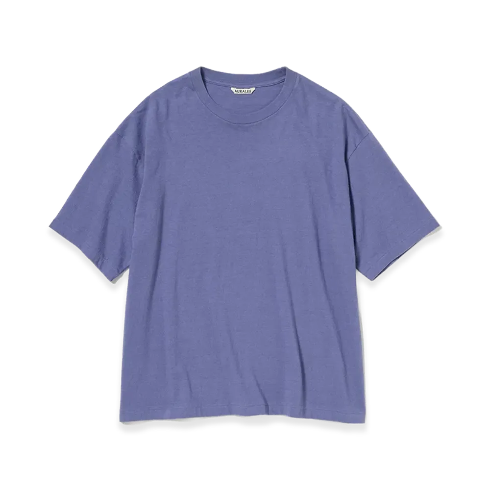 AURALEE Brushed Organic Cotton Jersey Tee "Light Purple"