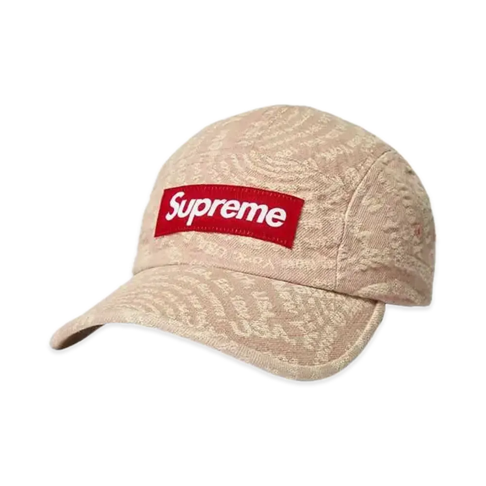 Supreme Circles Jacquard Denim Camp Cap "Brown"