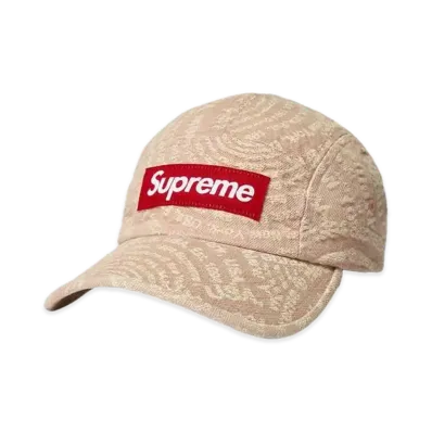 Supreme Circles Jacquard Denim Camp Cap "Brown"