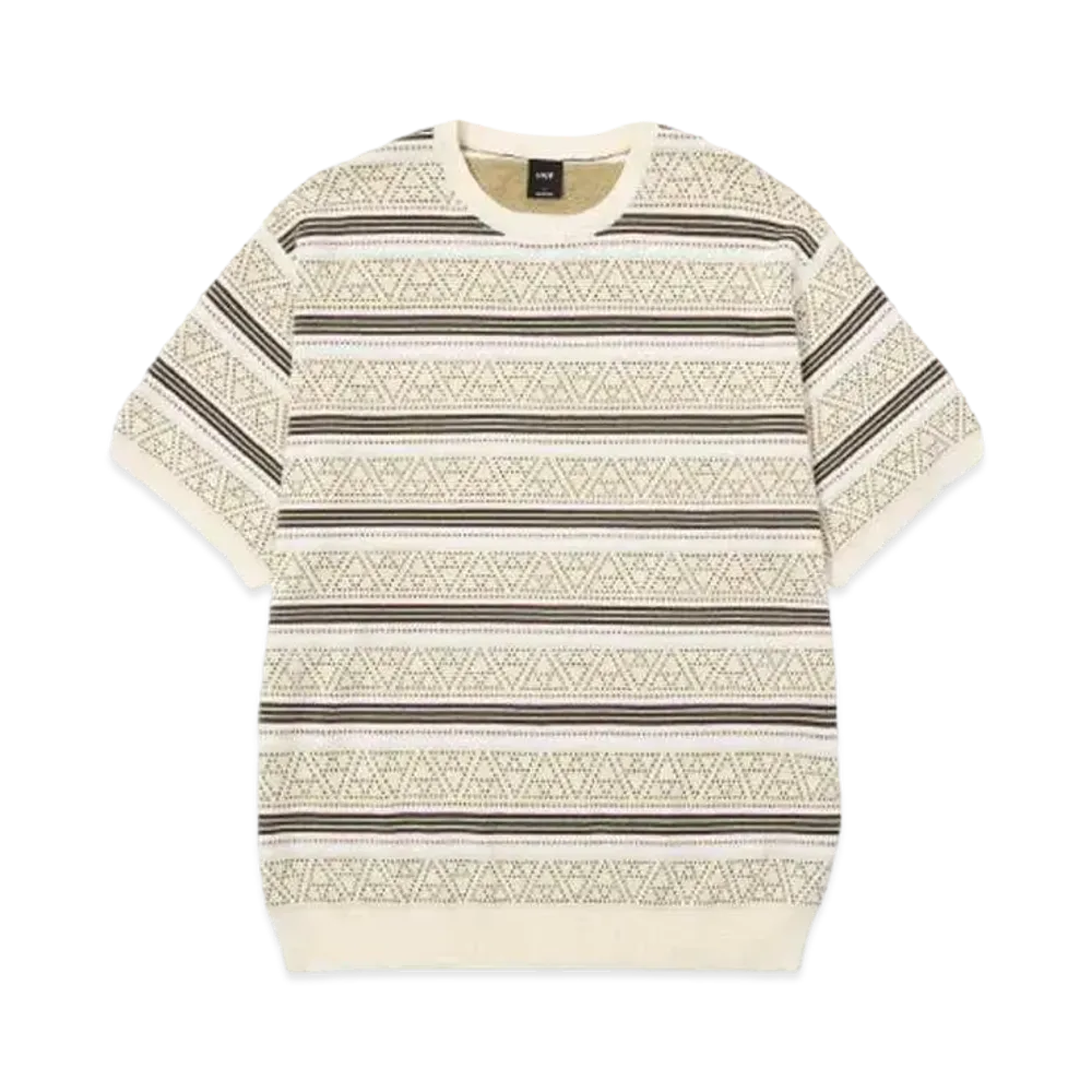 HUF Summer 24 TT Jacquard Sweater Crew "Wheat"
