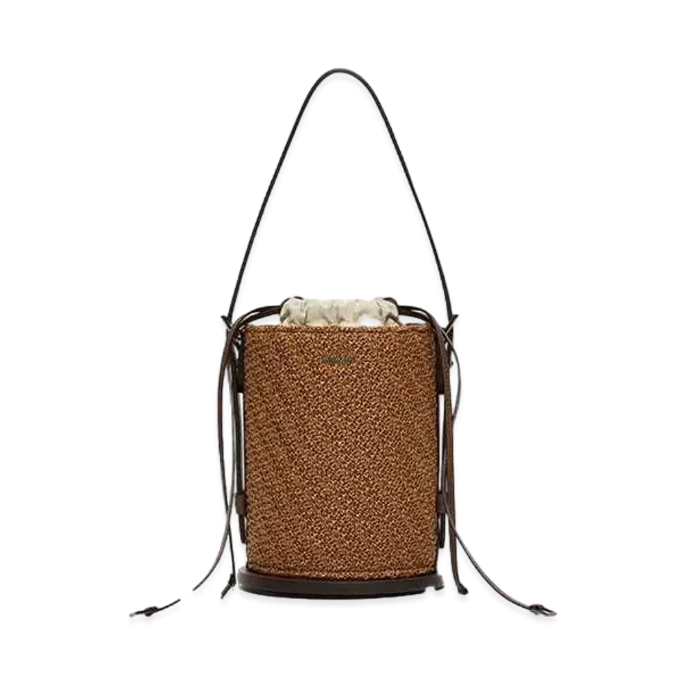 Max Mara Bucket Crochet Bucket Bag "Tobacco Brown"