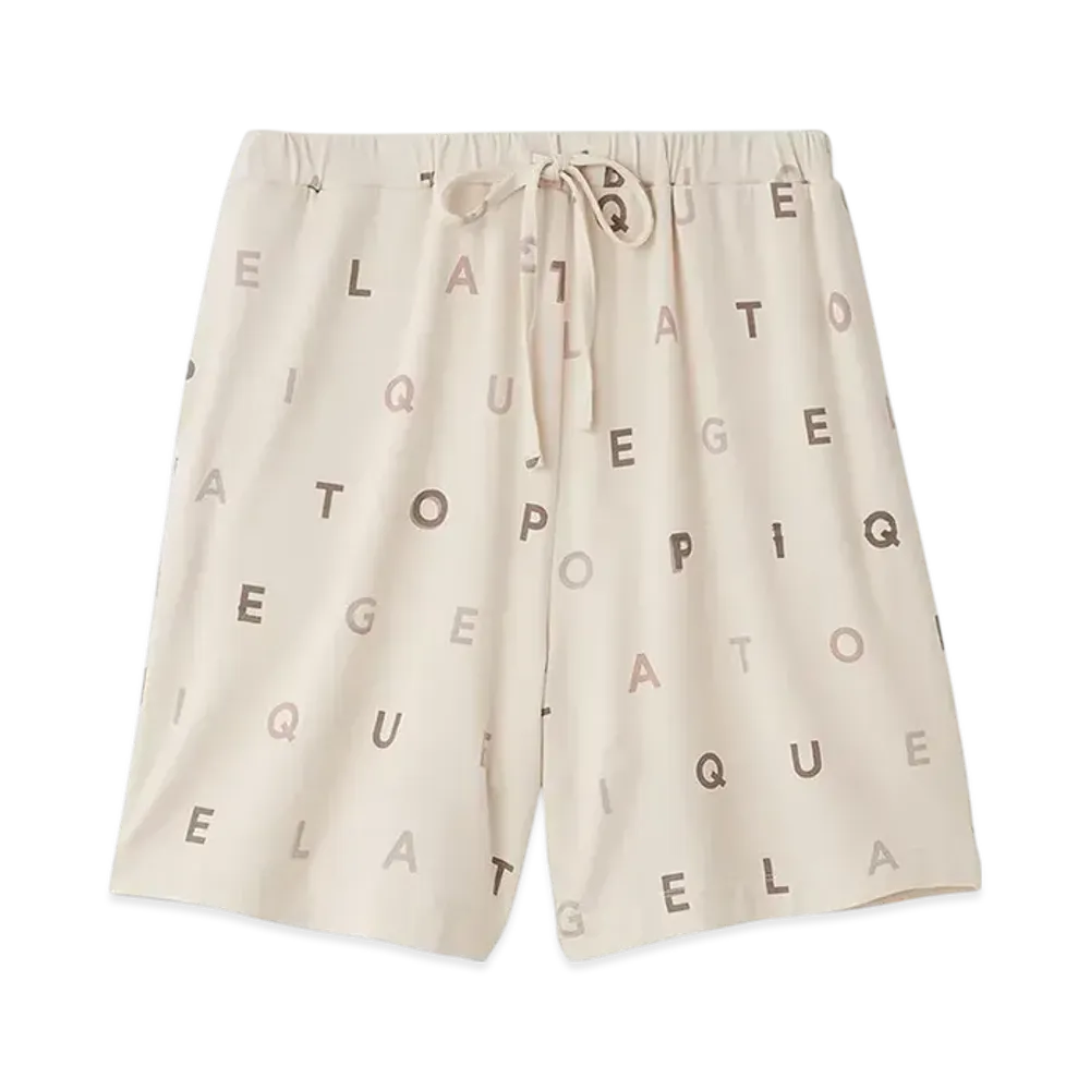 GELATO PIQUE Rayon Logo Shorts "Ivory"