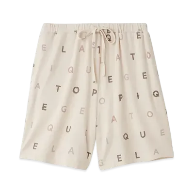 GELATO PIQUE Rayon Logo Shorts "Ivory"
