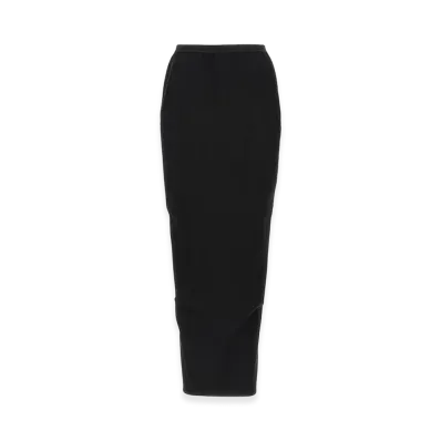 Rick Owens Women's Soft Pillar Long' Skirt "Black"