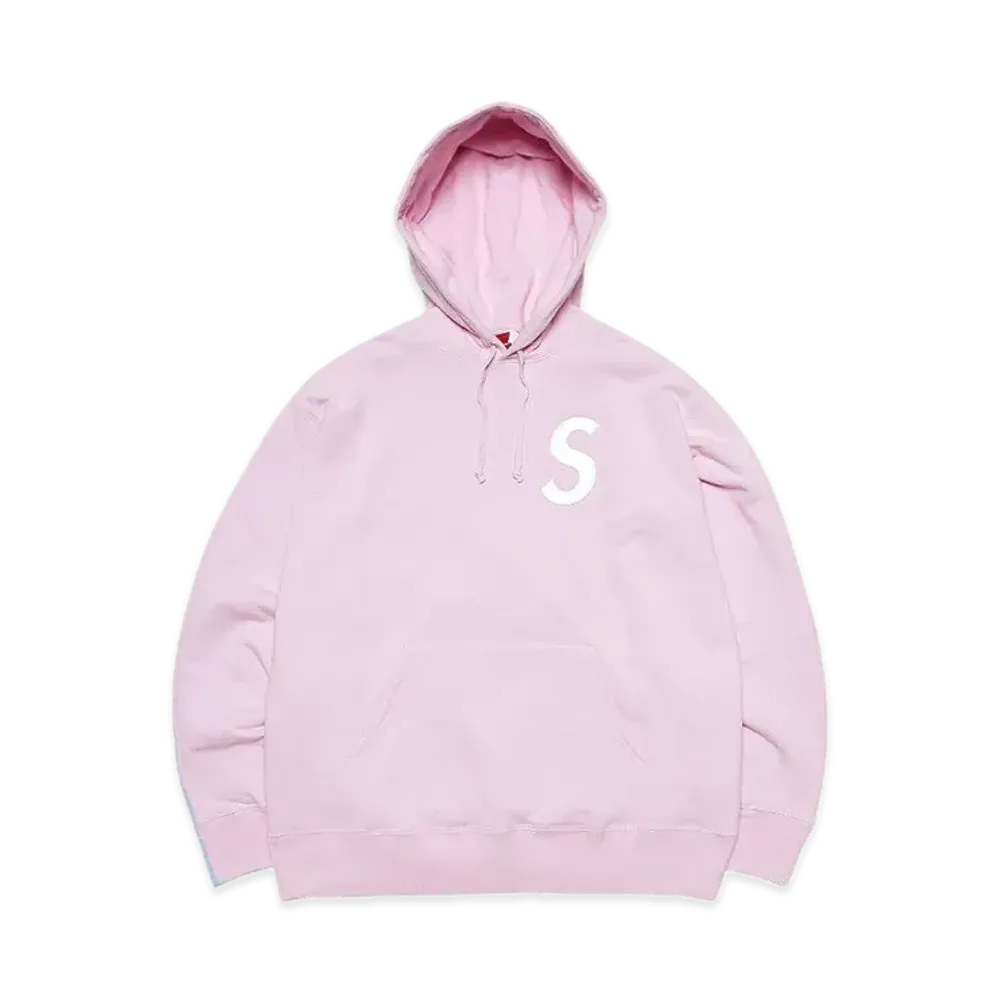 Supreme S Logo Split Hooded Sweatshirt "Light Pink"