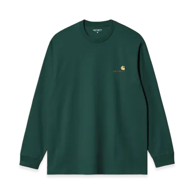 Carhartt WIP L/S American Script T-Shirt "Dark Fir"