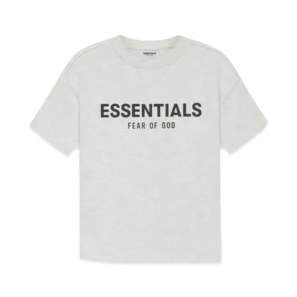 FEAR OF GOD ESSENTIALS Kids Short Sleeve Tee "Light Heather Oatmeal"