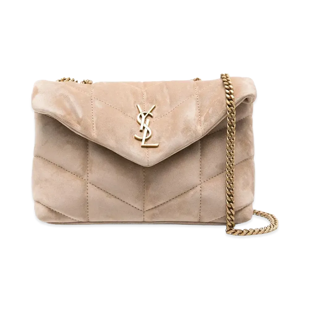 Saint Laurent Women's Mini "Loulou Puffer" Bag "Beige"